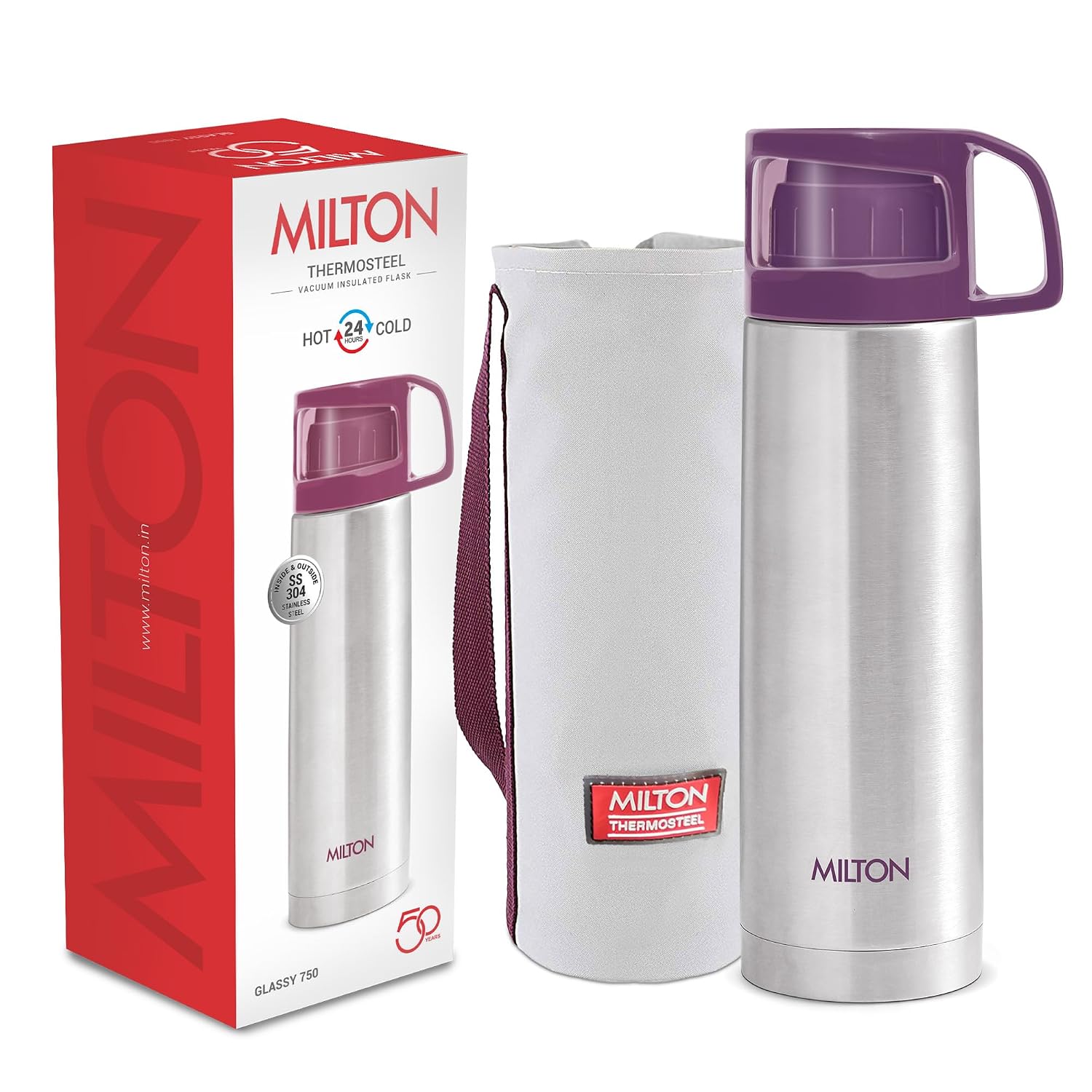 MILTON THERMOSTEEL GLASSY 750