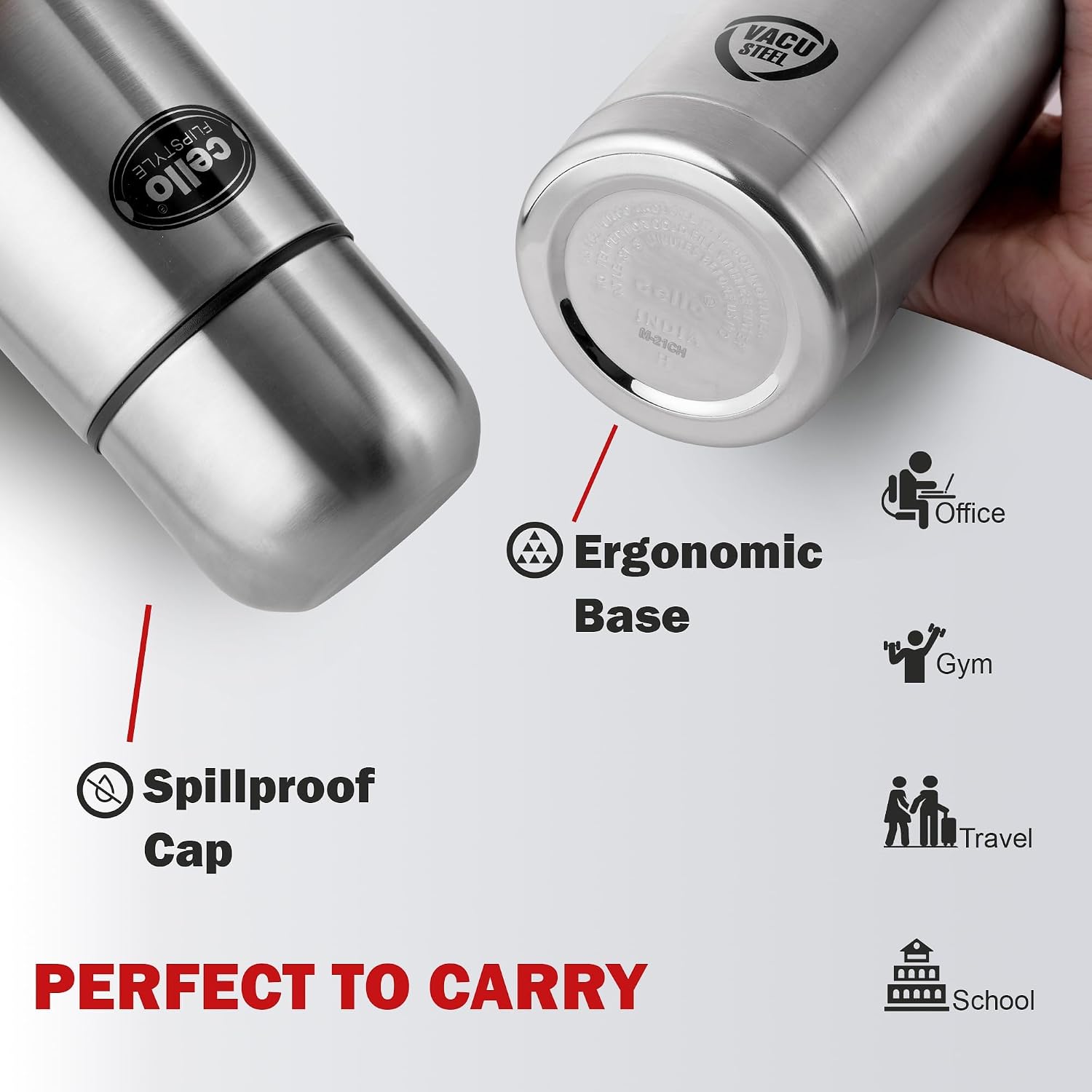 CELLO THERMOSTEEL FLIPSTYLE  750