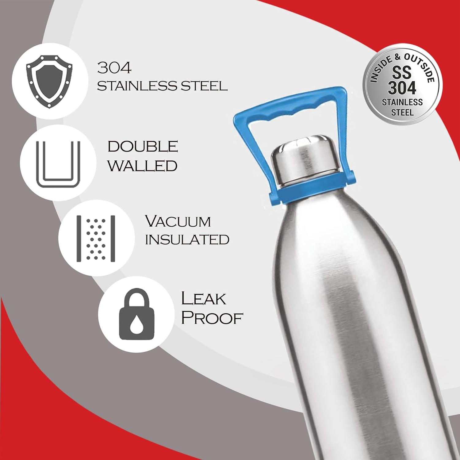 MILTON THERMOSTEEL DUO WITH HANDLE 2000