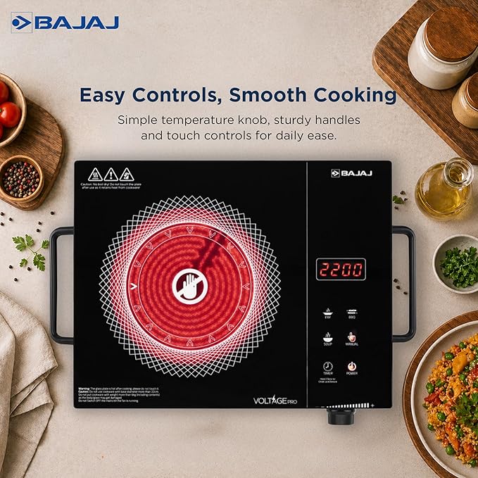 BAJAJ IRX 220F Infrared Induction Cooktop