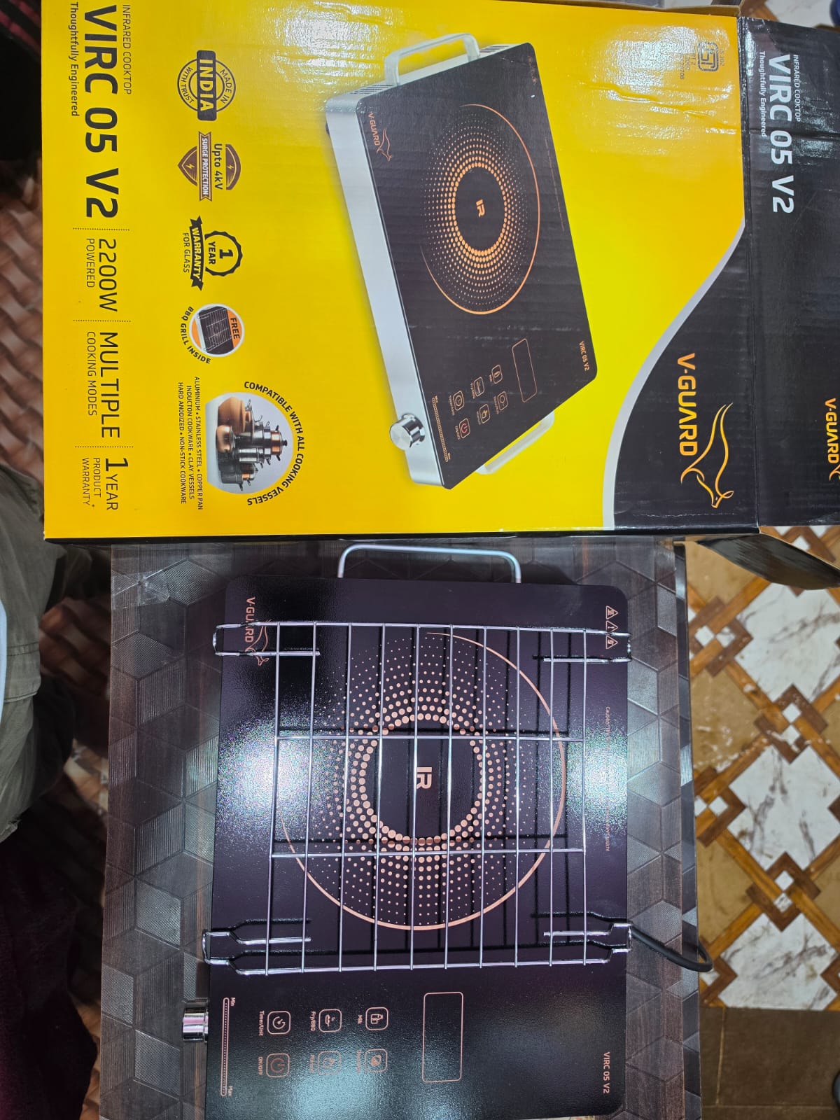 V-GUARD Infrared Cooktop 2200watt (VIRC 05 V2)